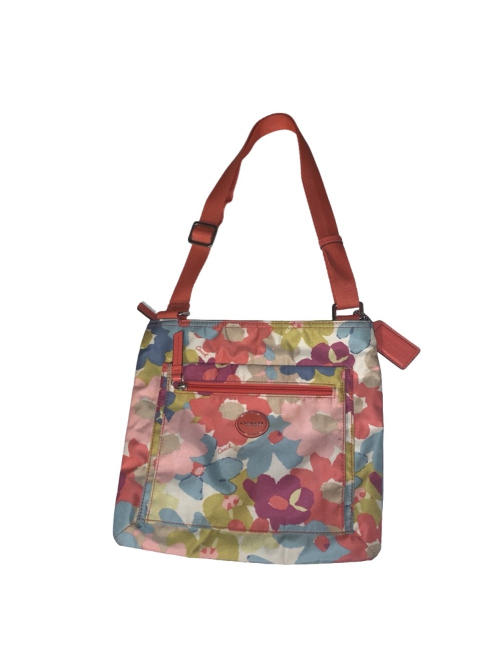 Women's Coach Floral Crossbody Bag One Size Multicolor Orange